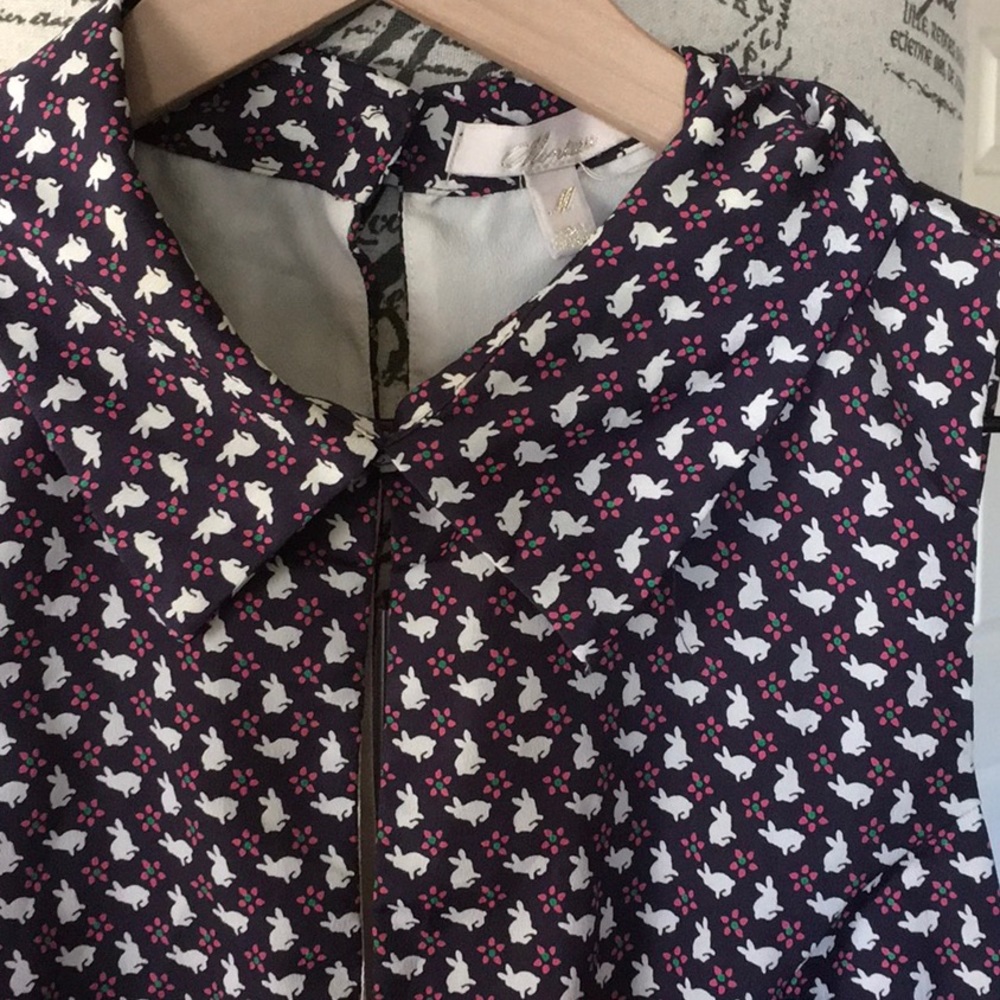 ModCloth Bunny Rabbit Collared Dress - Picture 3 of 6